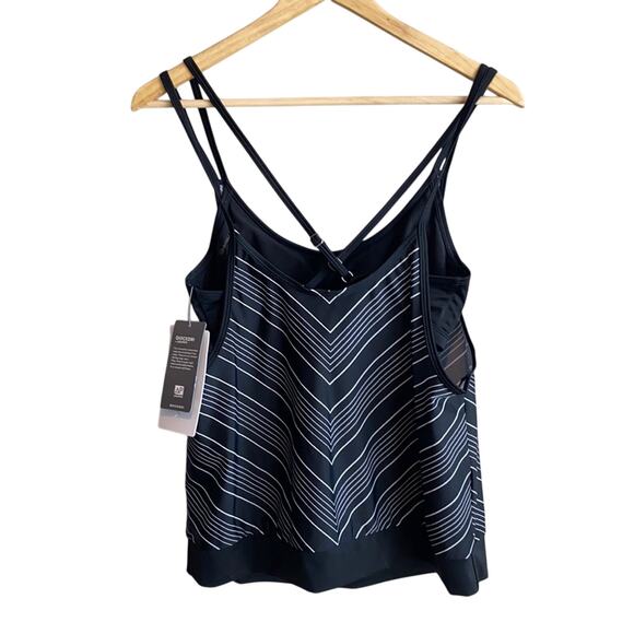 Athleta Chevron Tankini black white 34B/C - Picture 5 of 12